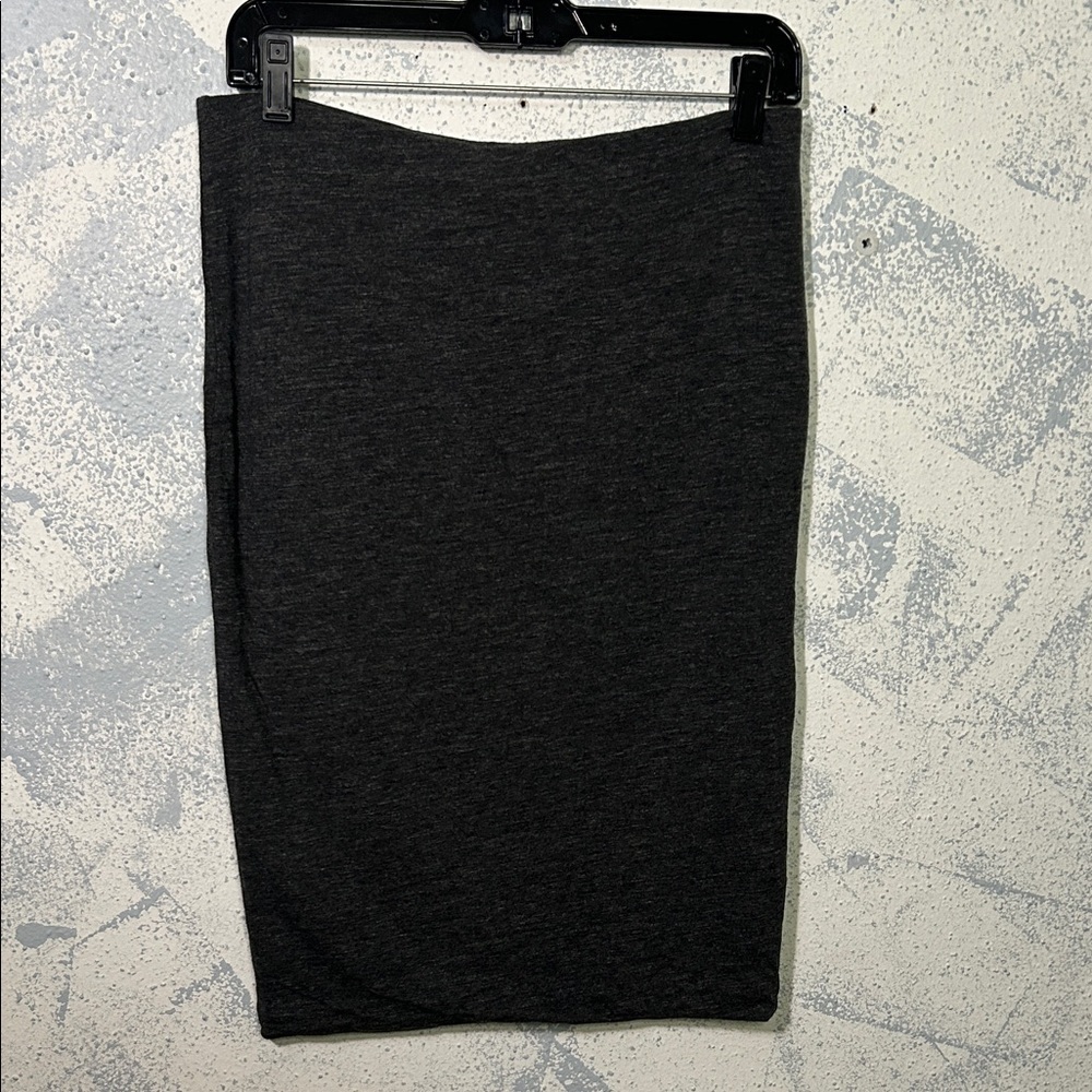 H&M Basic Dark Gray Knit Pencil Skirt - Size M |Stretchy & Sleek